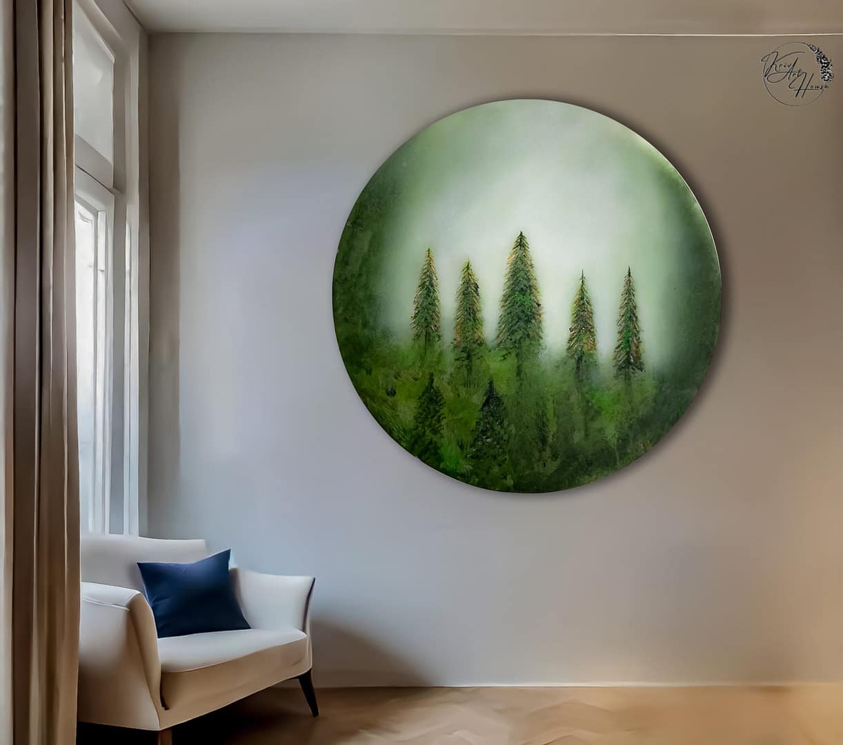abstract circle wall art