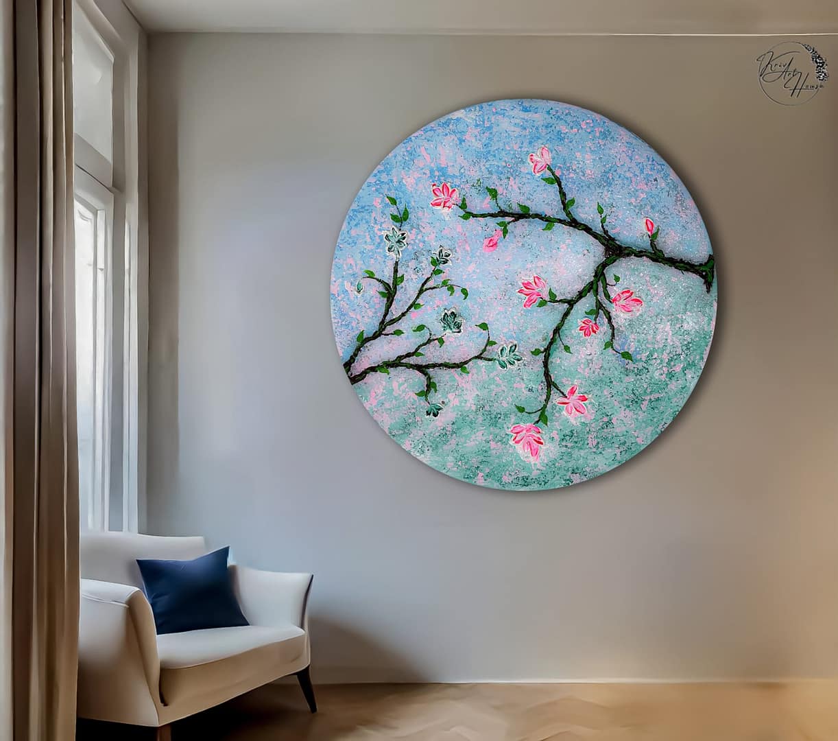 large abstract painting on canvas