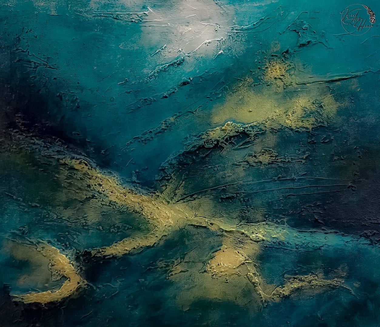 Abstract painting on canvas