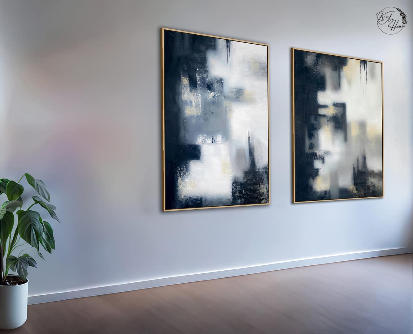 abstract handmade painting