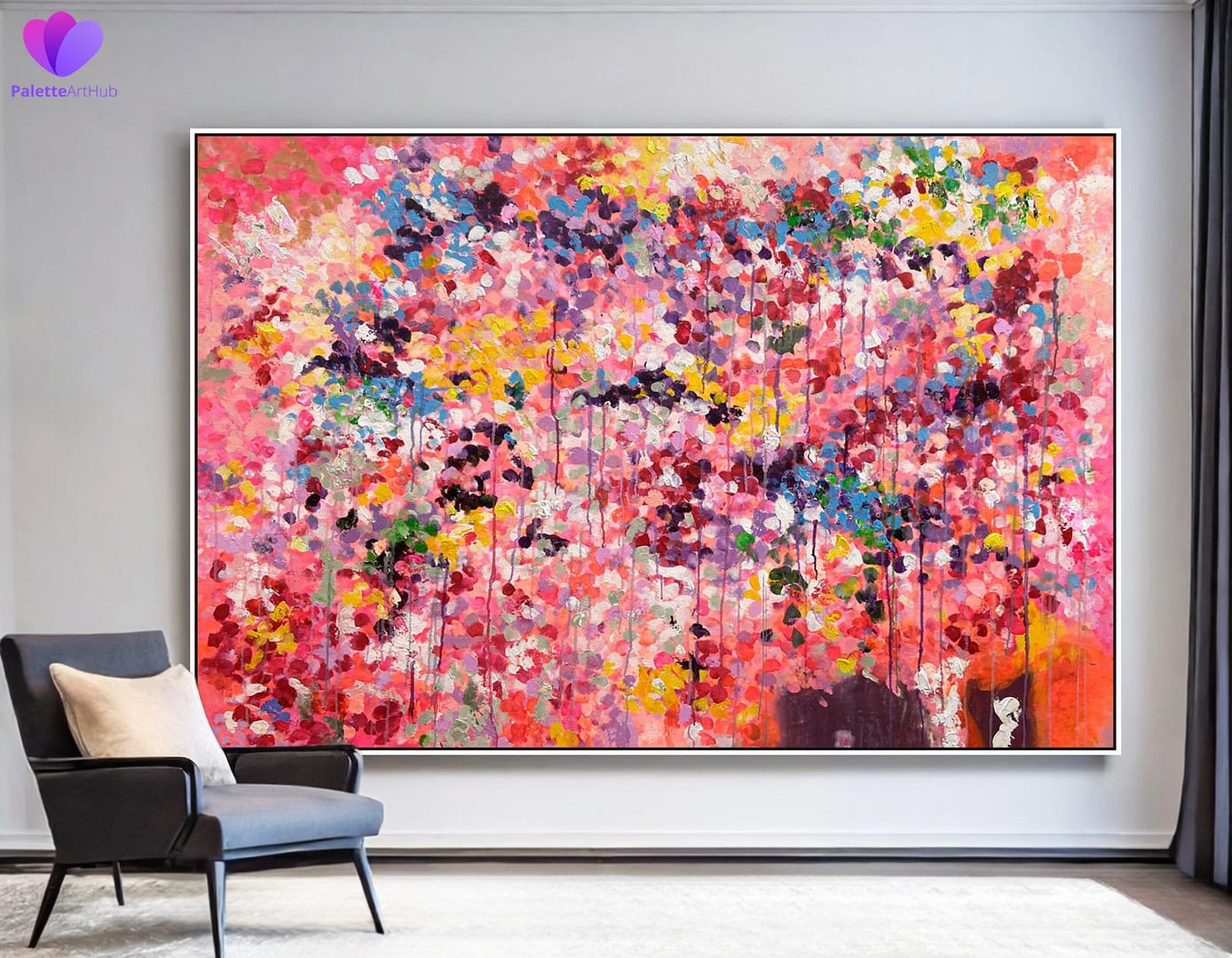 Extra Large Abstract Dot Wall Art Painting On Canvas For Living Room - Image 8