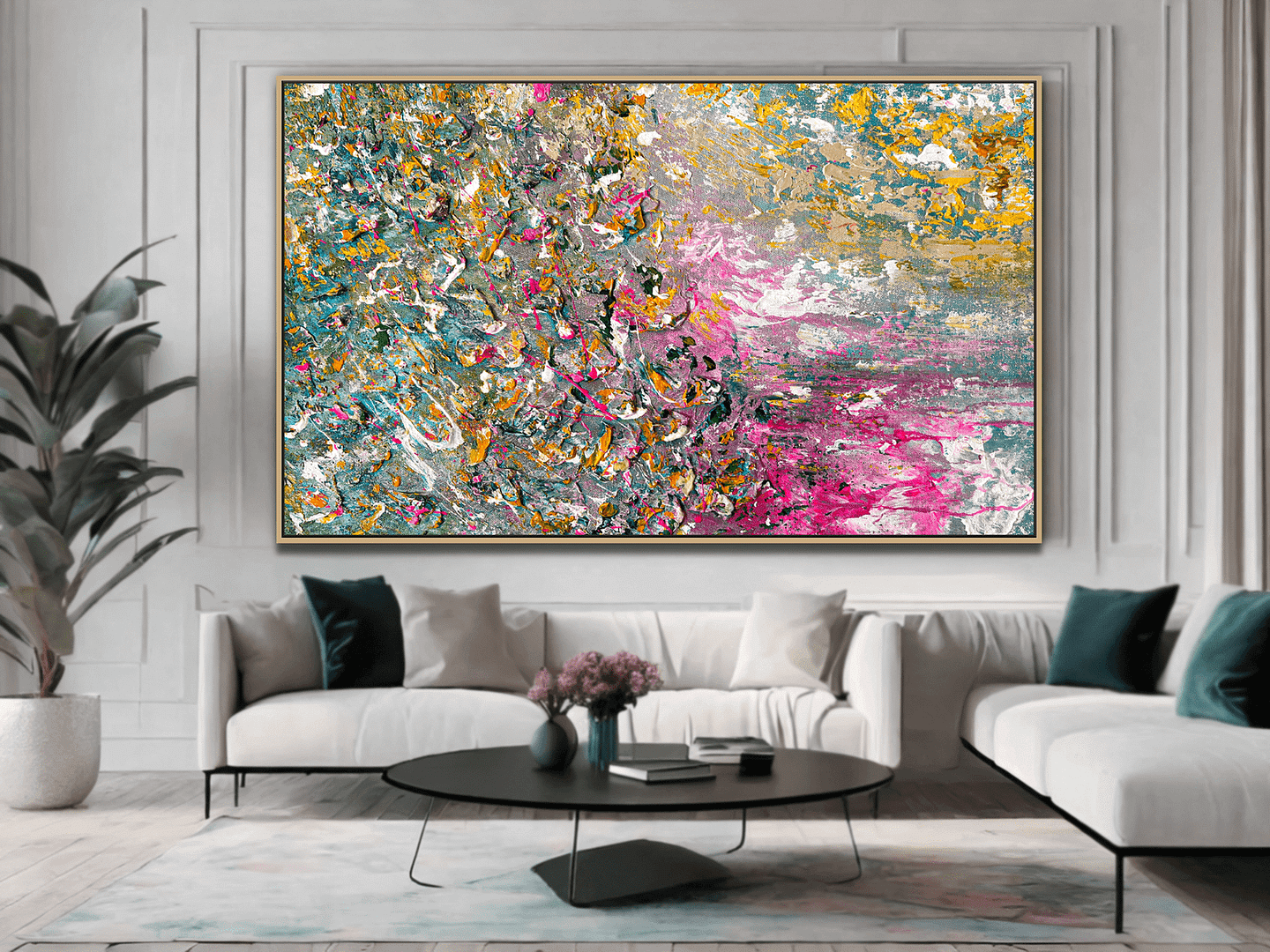 abstract textured wall art