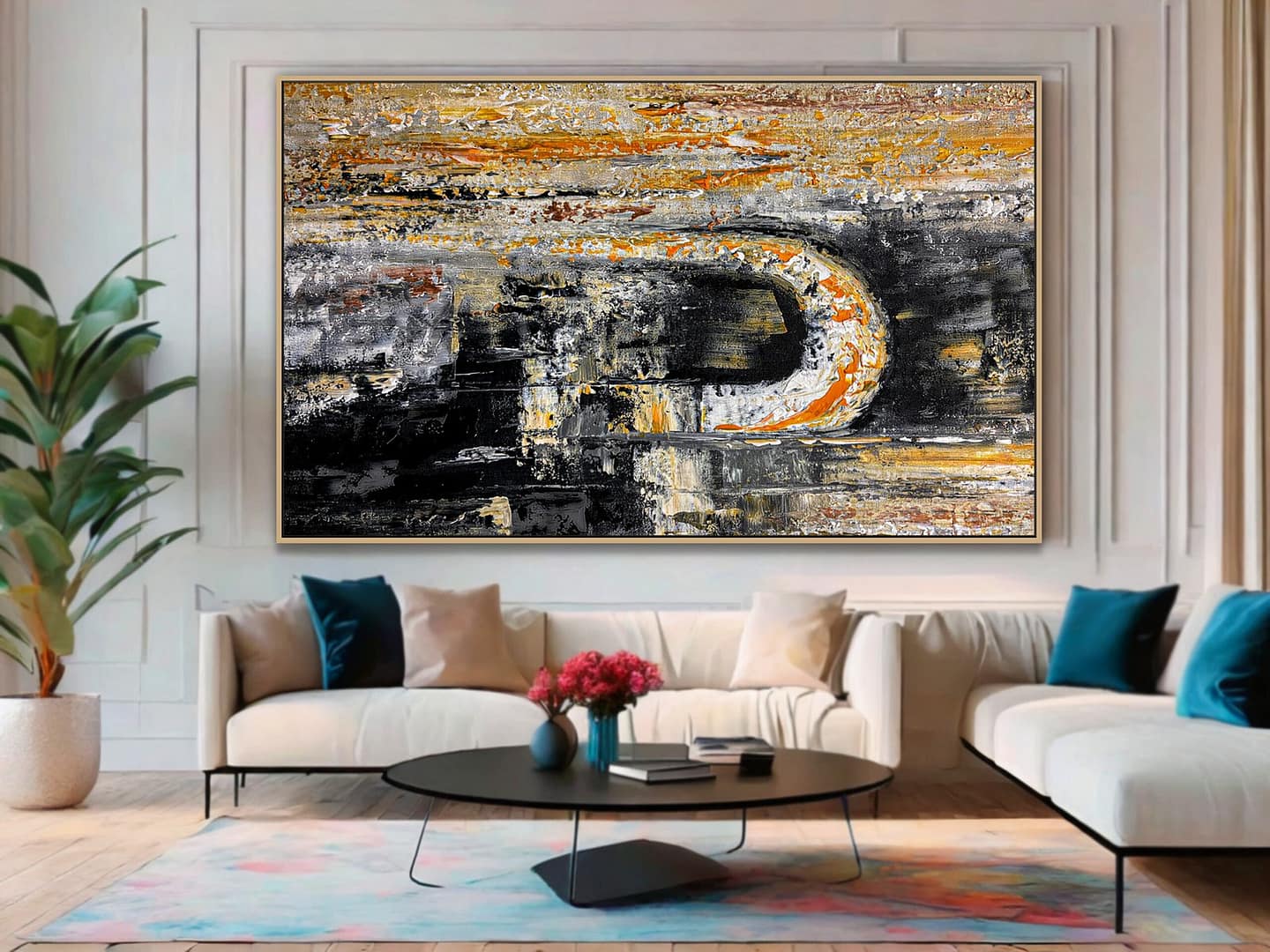 abstract bedroom art painting