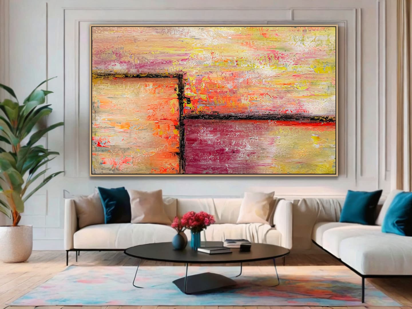 abstract geometric wall art