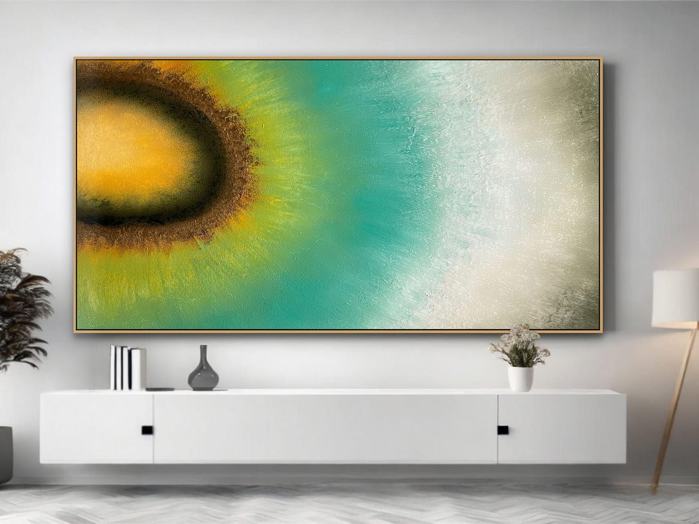 abstract painting in canvas