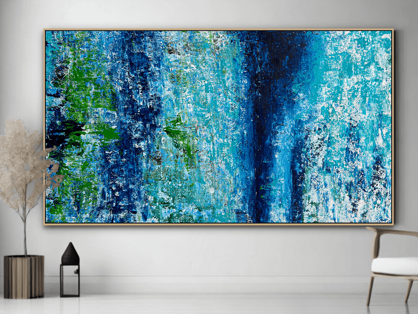 abstract painting in canvas