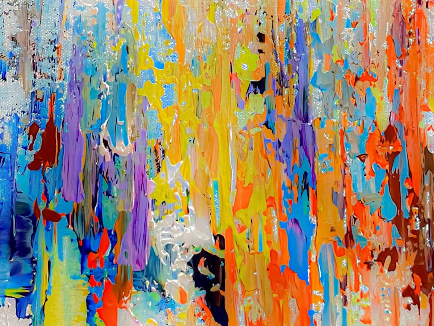 colorful abstract painting wall decor