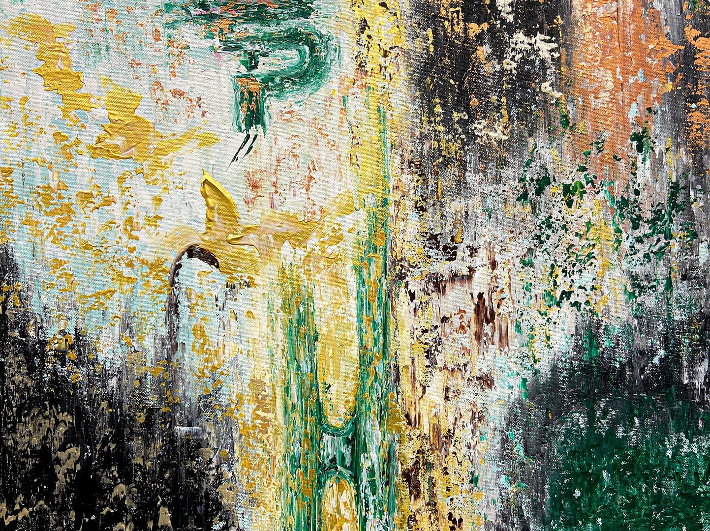 Abstract Large Original Artwork On Canvas Nature Painting For Office Wall - Image 8