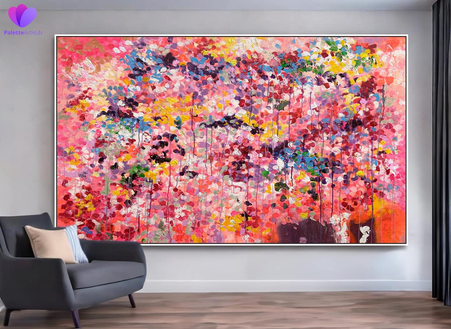 Extra Large Abstract Dot Wall Art Painting On Canvas For Living Room - Image 7