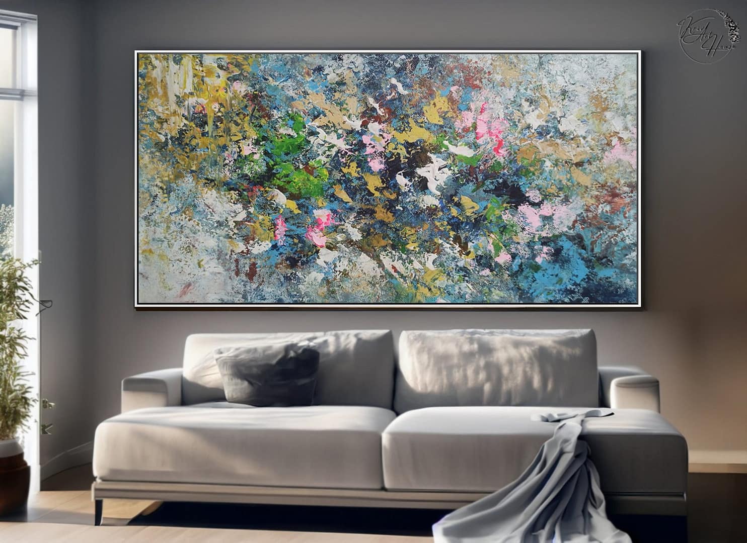 abstract canvas painting