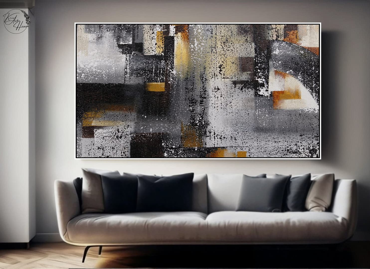 black gold wall art