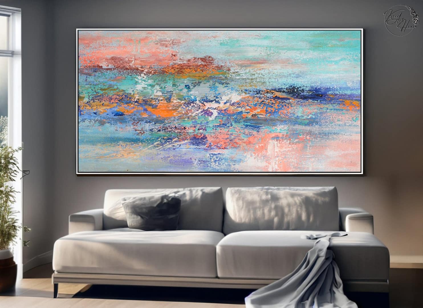 colorful painting on canvas