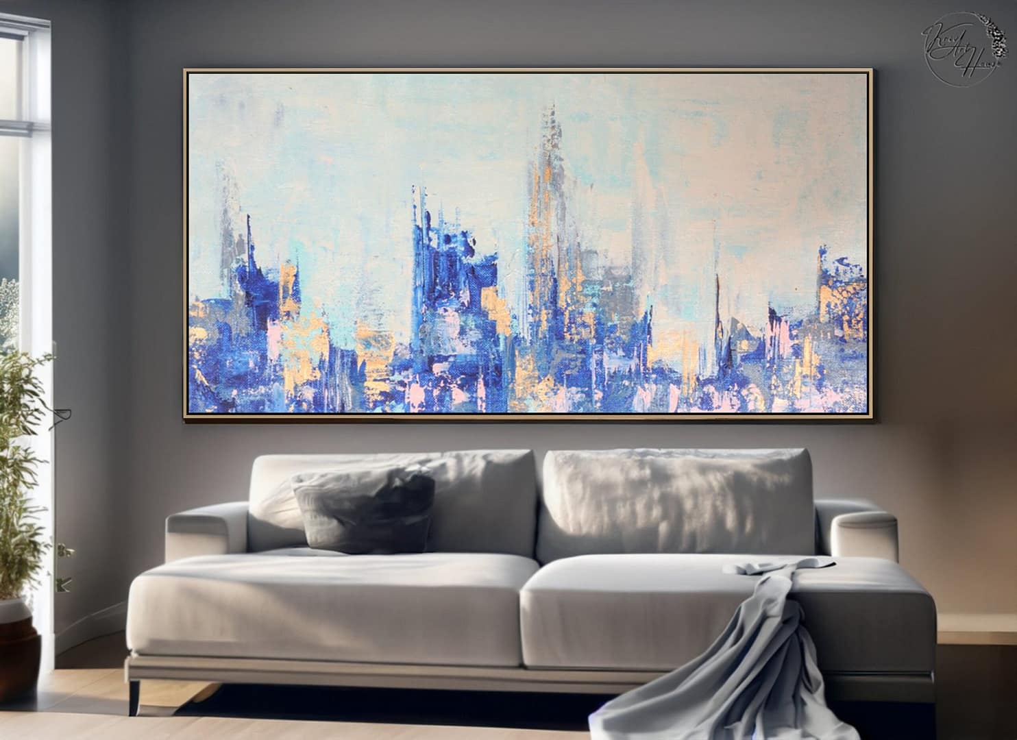 abstract handmade painting