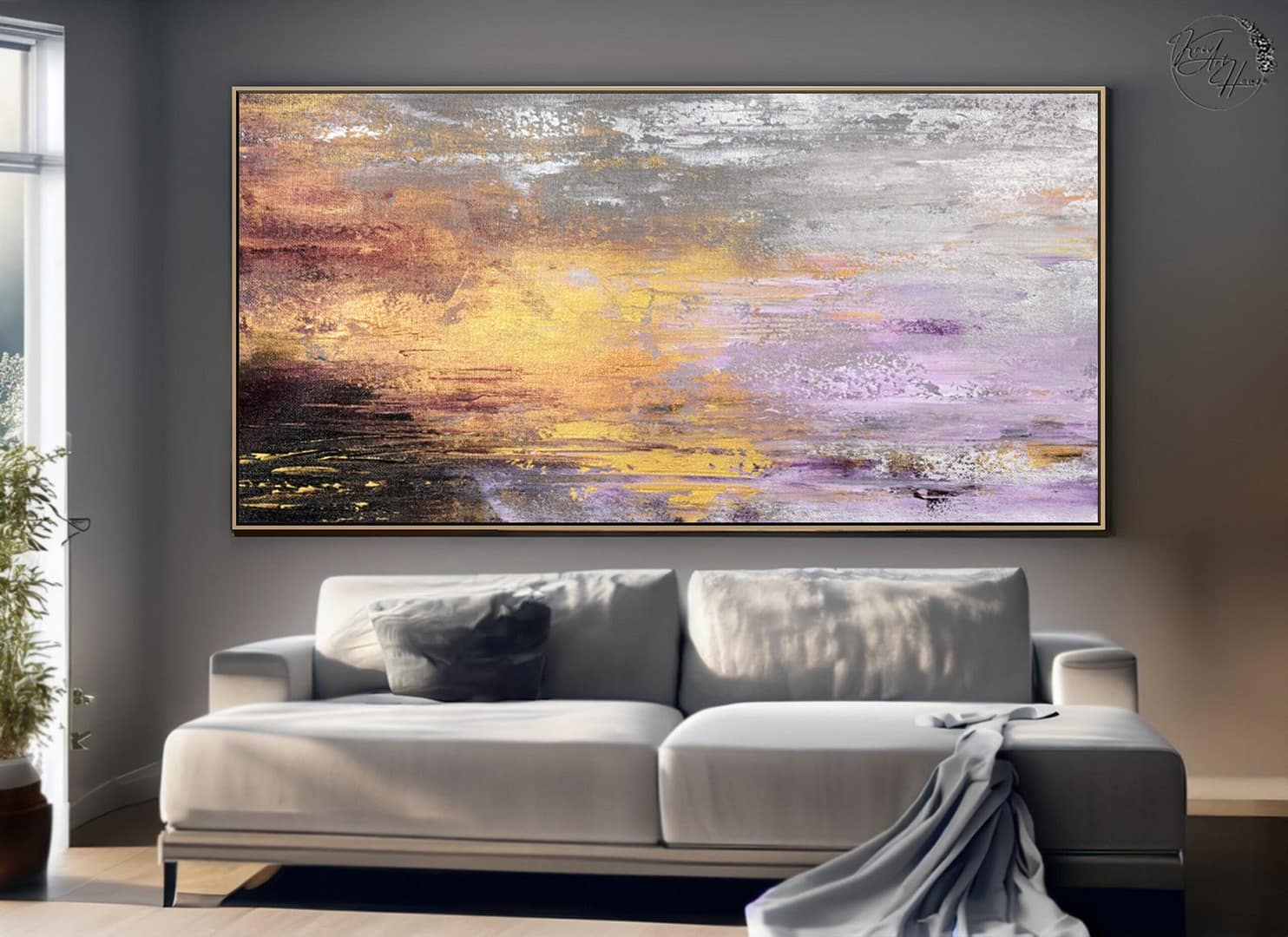 Painting abstract canvas