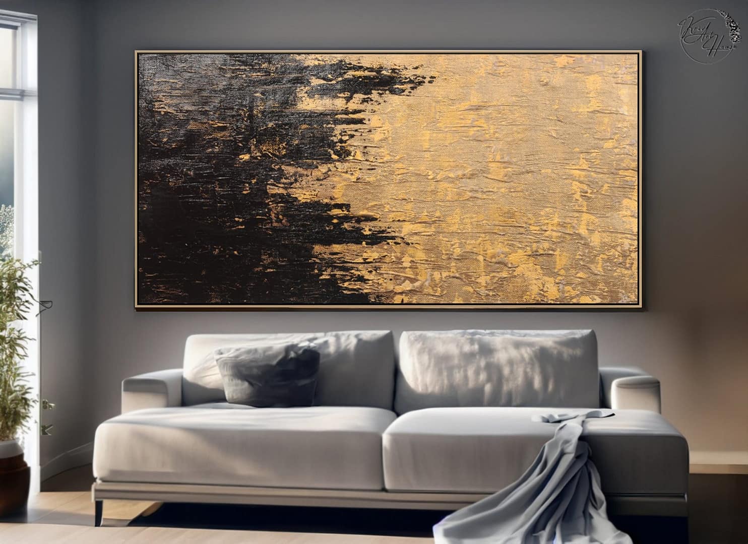 oversized abstract painting