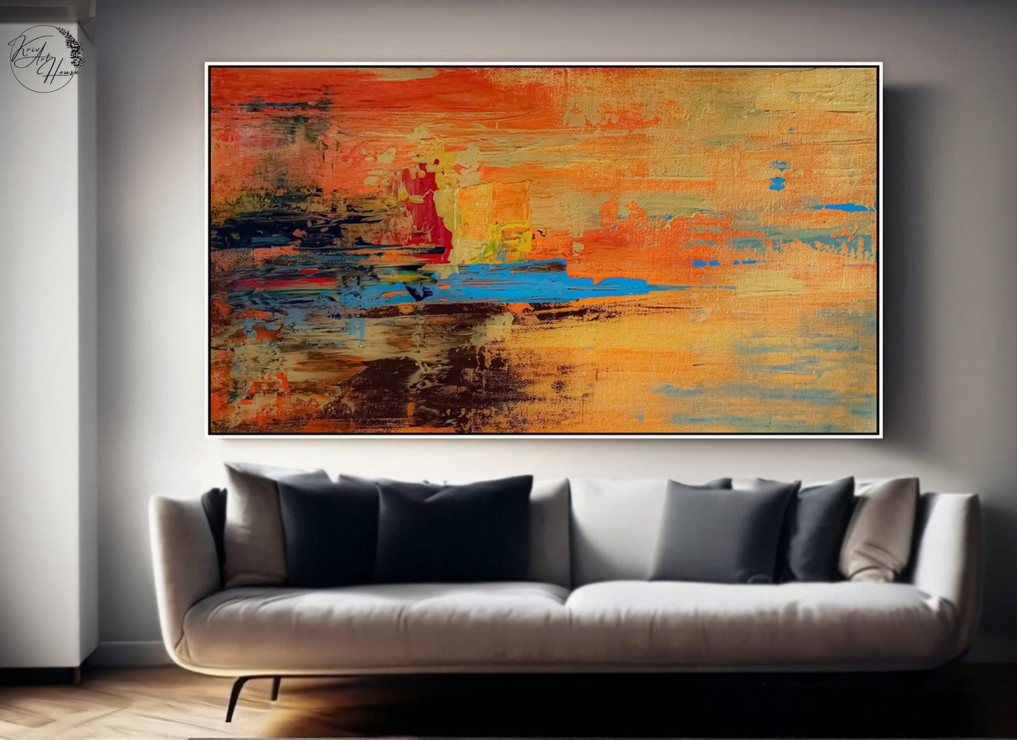 abstract painting canvas