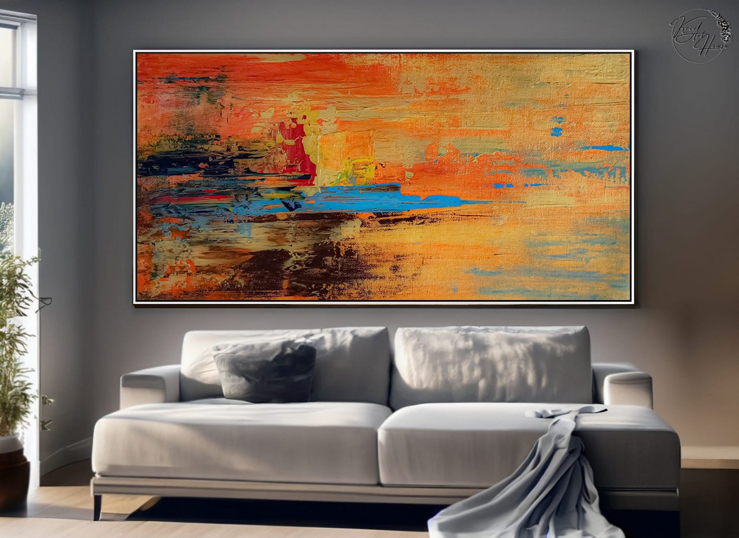 abstract painting beige