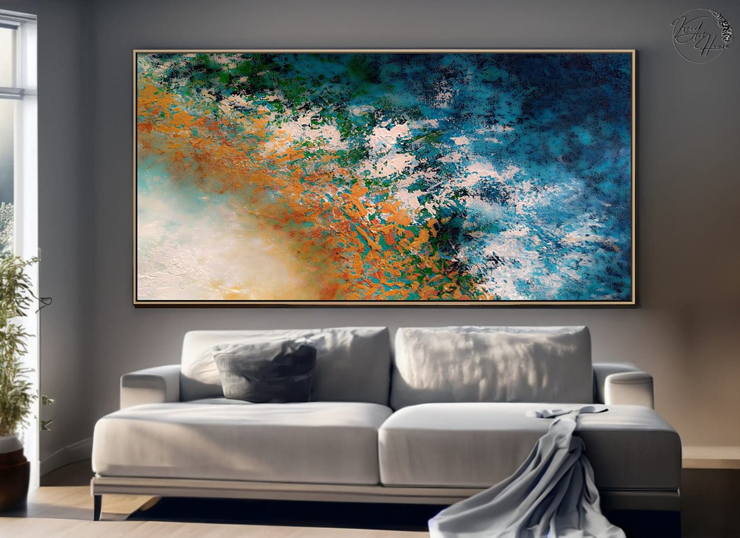 abstract painting with texture