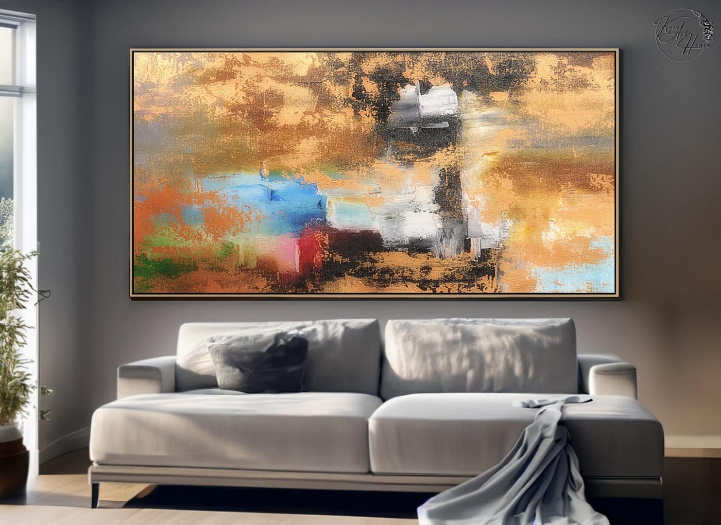 Abstract painting on canvas