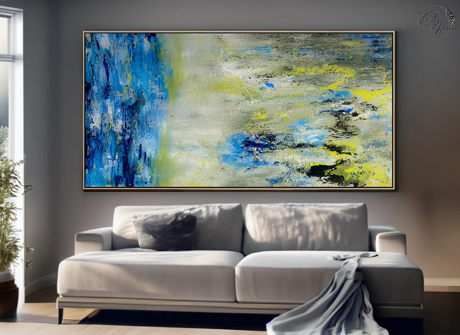 Amazing Landscape Wall Art Canvas Textured Abstract Painting For Dining Room - Image 6