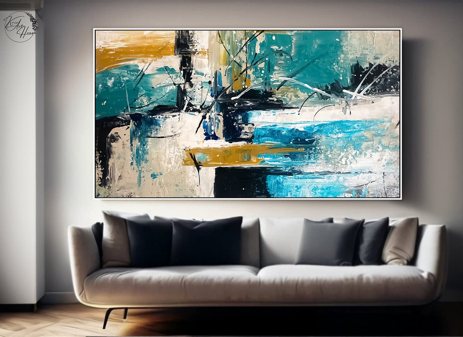 abstract oil painting on canvas