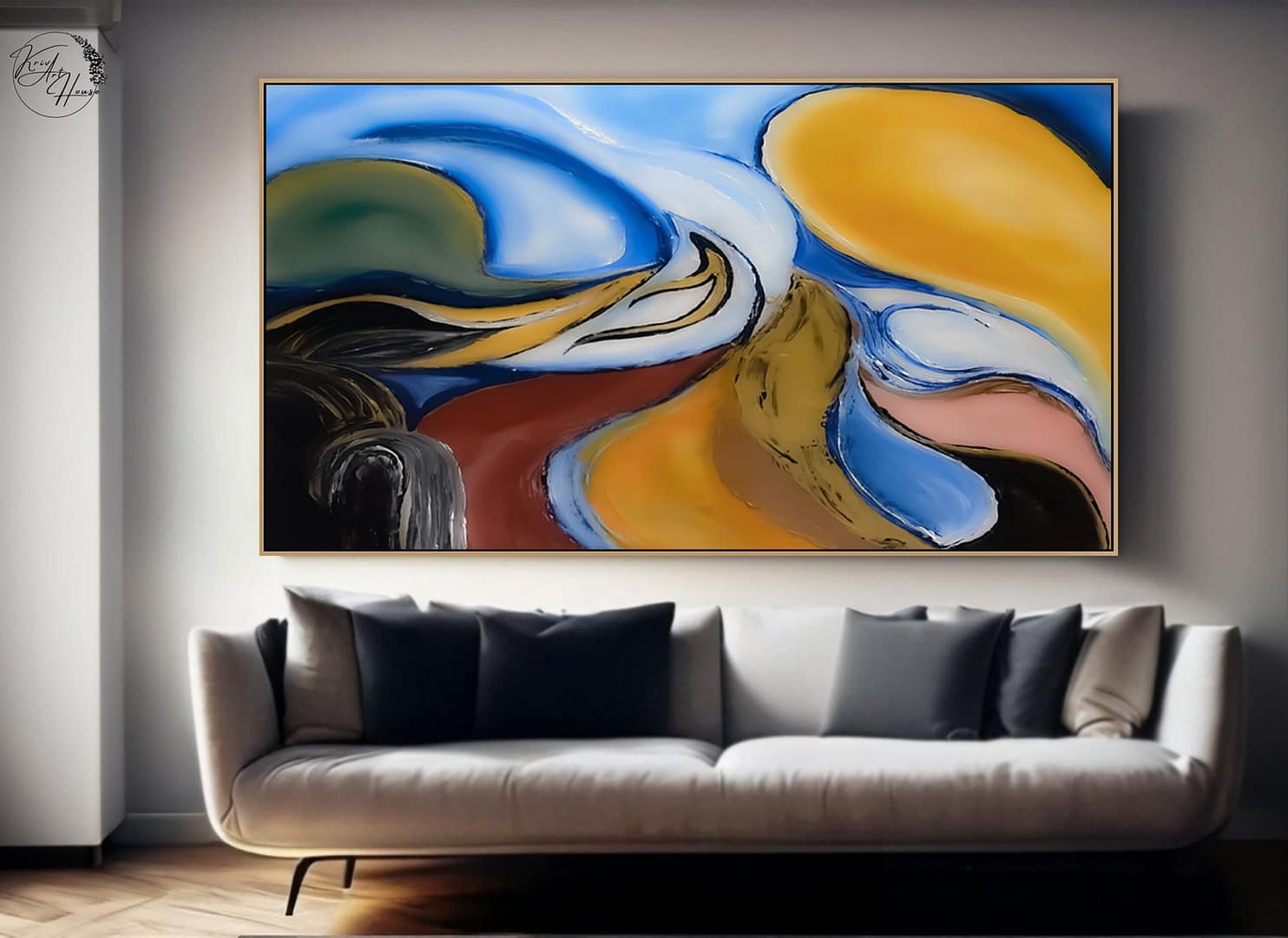abstract painting horizontal