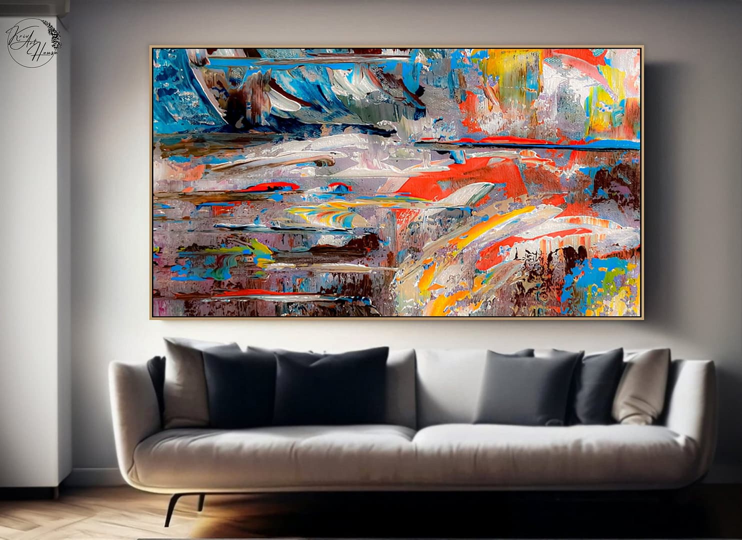 Painting abstract artwork