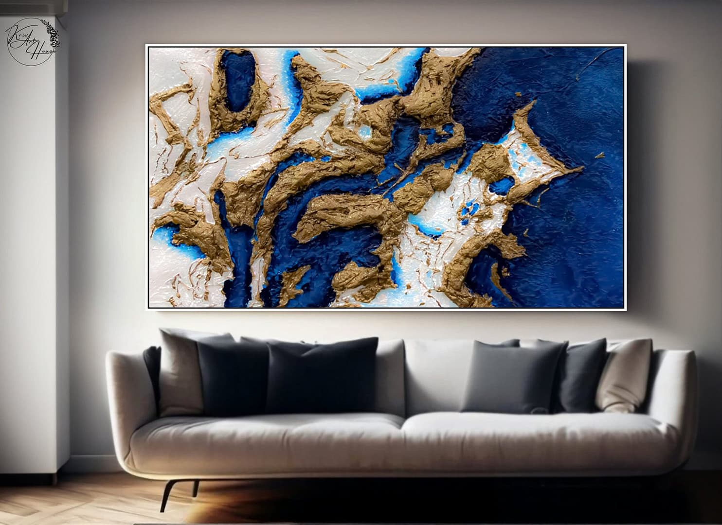 abstract painting in canvas