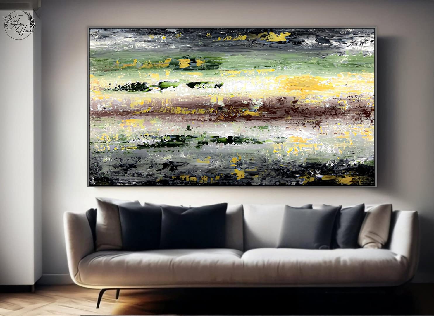 Painting abstract neutral