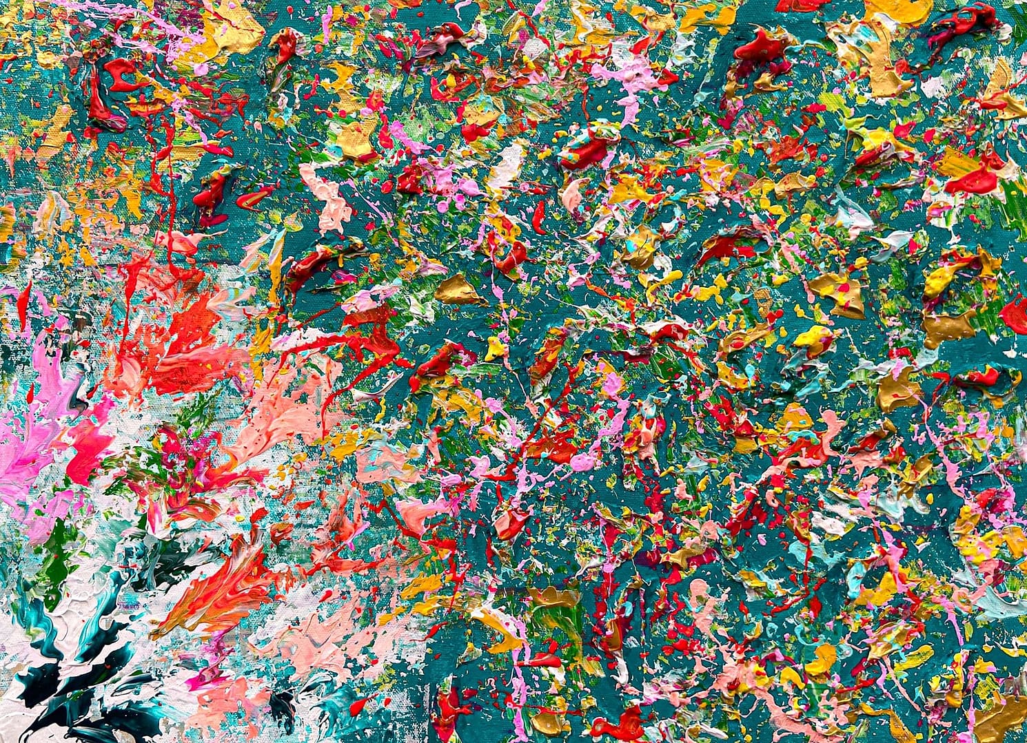 colorful abstract painting wall decor
