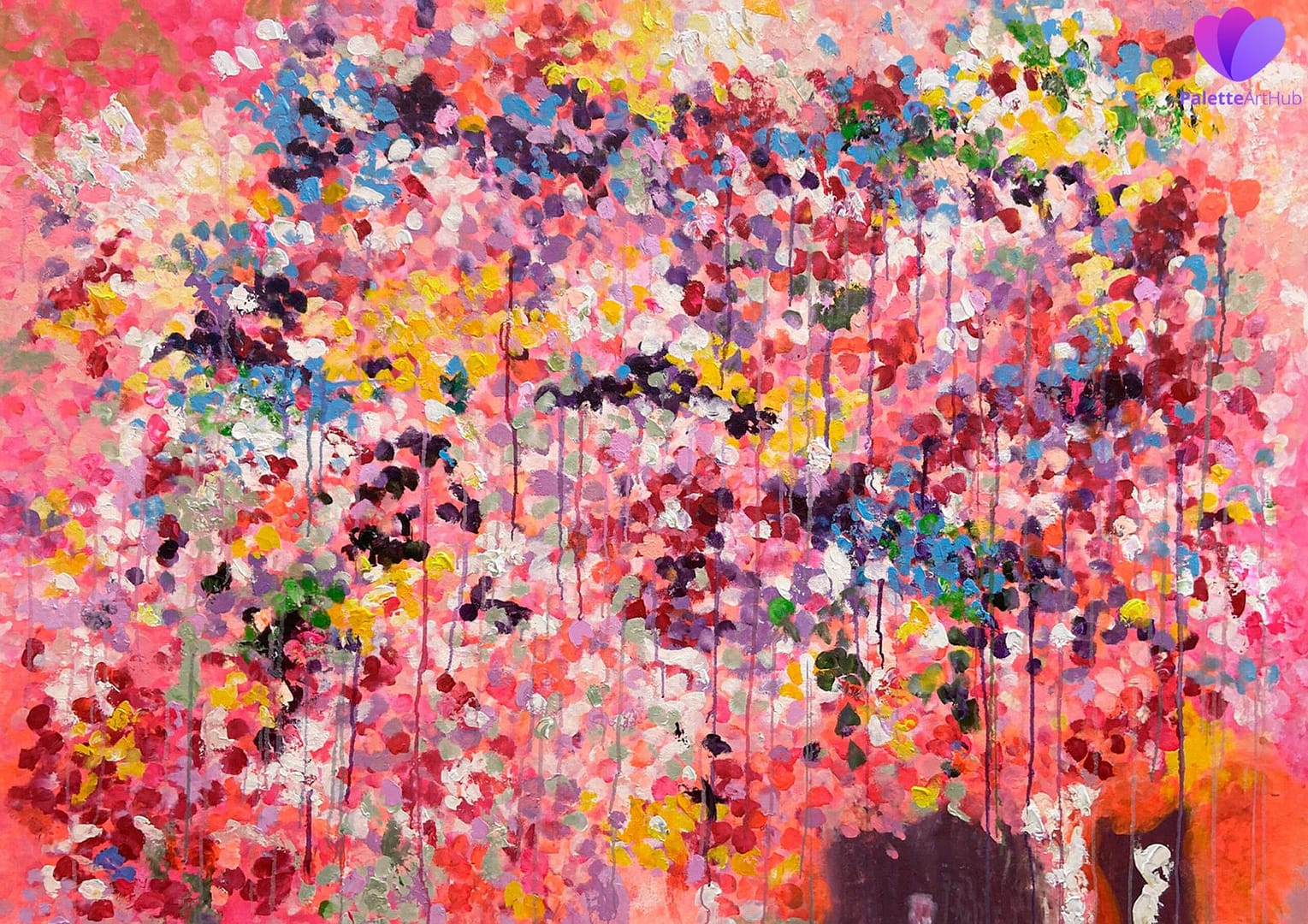 Extra Large Abstract Dot Wall Art Painting On Canvas For Living Room - Image 3
