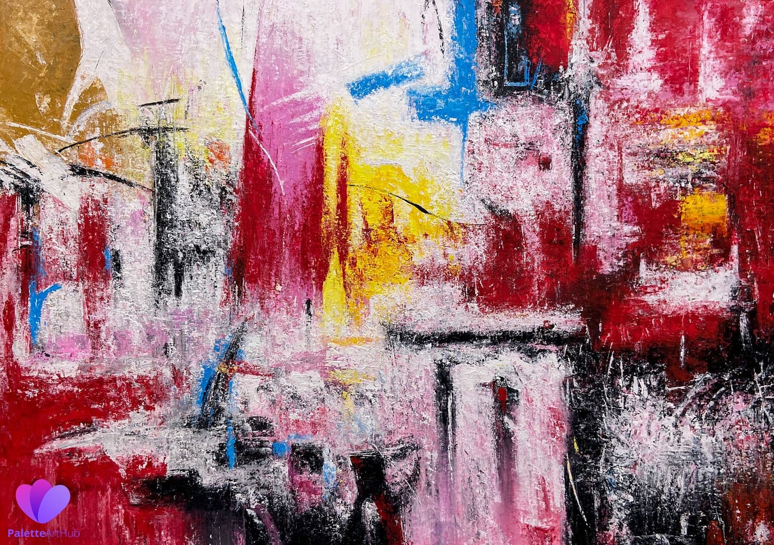 colorful abstract painting wall decor