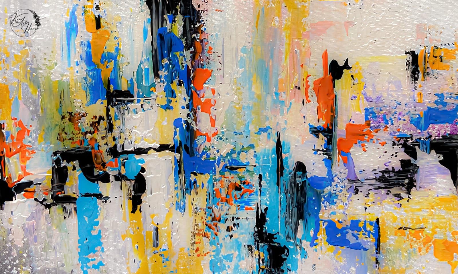 abstract canvas painting