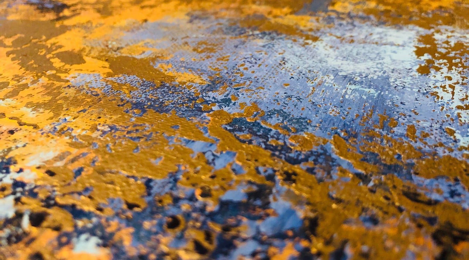 canvas blue gold art
