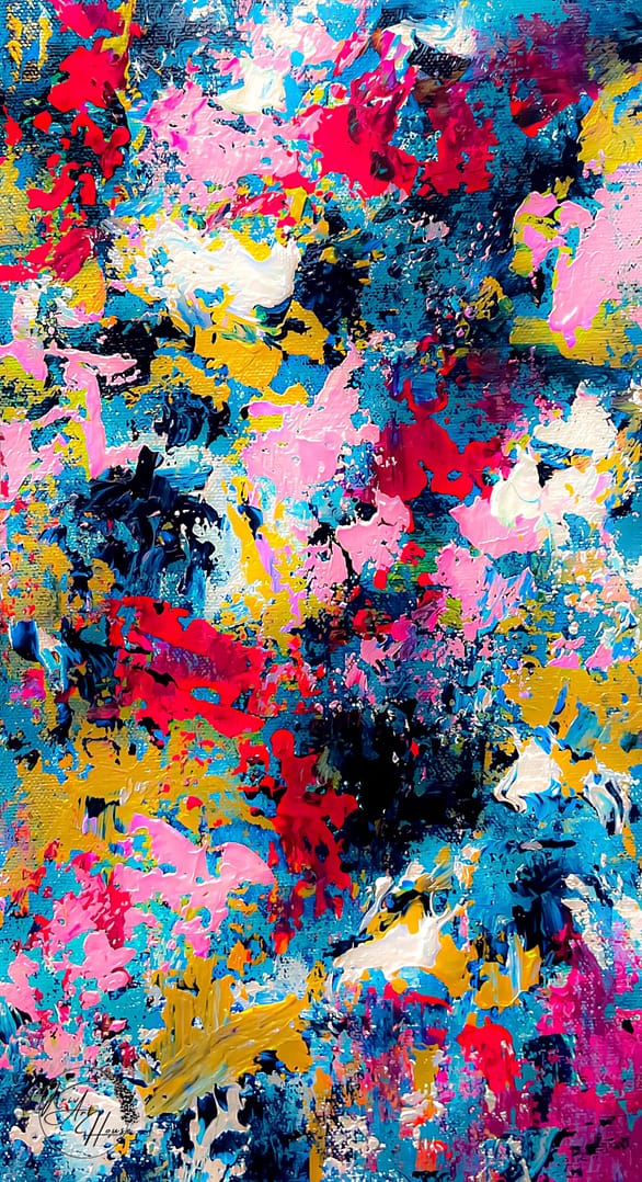 Abstract painting on canvas