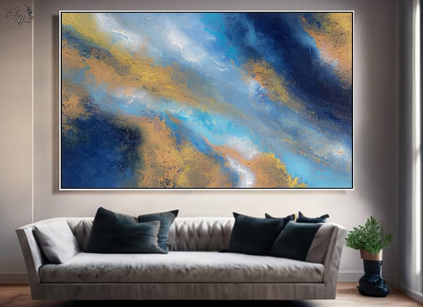 abstract painting in canvas