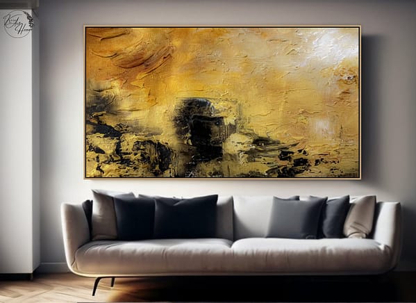 abstract painting gold