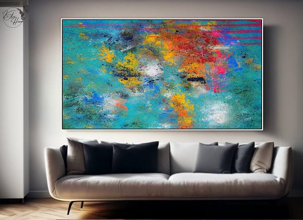 large abstract painting on canvas