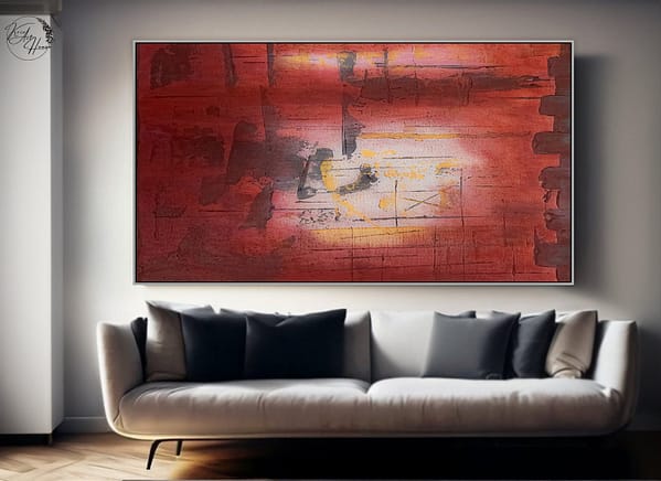 Abstract painting on canvas