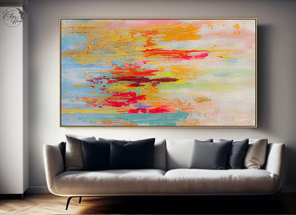 colorful abstract painting on canvas