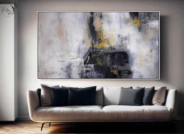 oversized abstract painting on canvas