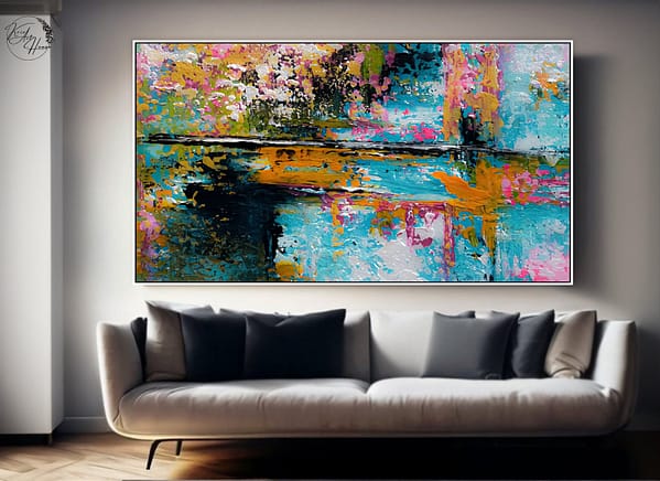 Painting abstract artwork