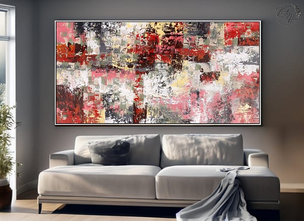 large beige wall art painting