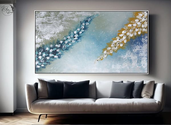 abstract painting in canvas