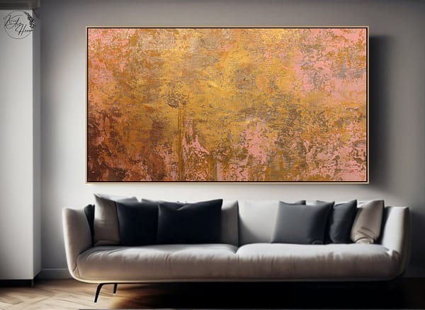 gold painting on canvas