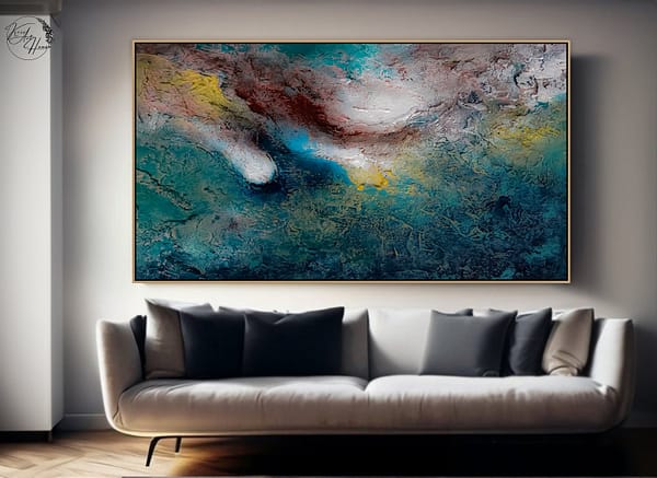 Abstract painting on canvas