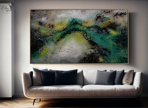 abstract painting in canvas