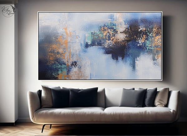 large abstract painting on canvas