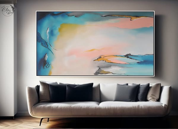 abstract painting in canvas