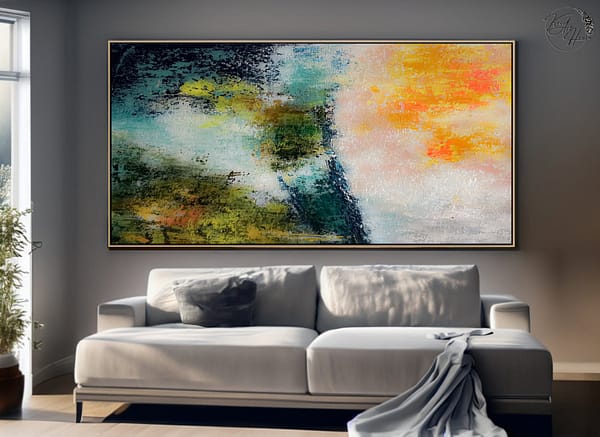 large abstract painting on canvas